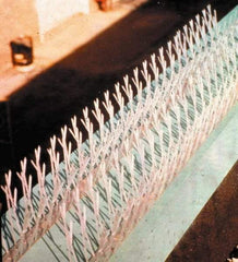 Bird-X - Plastic Bird Spikes - 4-1/2 Inch High x 2-1/4 Inch Wide x 25 Ft. Long x 0.5 Inch Thick - First Tool & Supply