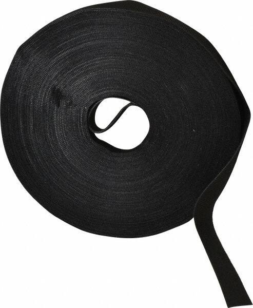 VELCRO Brand - 5/8" Wide x 25 Yd Long Self Fastening Tie/Strap Hook & Loop Roll - Continuous Roll, Black, Printable Surface - First Tool & Supply