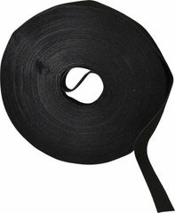 VELCRO Brand - 5/8" Wide x 25 Yd Long Self Fastening Tie/Strap Hook & Loop Roll - Continuous Roll, Black, Printable Surface - First Tool & Supply