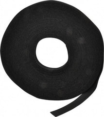 VELCRO Brand - 3/4" Wide x 25 Yd Long Self Fastening Tie/Strap Hook & Loop Roll - Continuous Roll, Black - First Tool & Supply