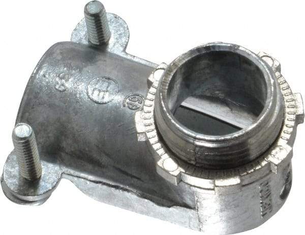 Thomas & Betts - 3/4" Trade, Die Cast Zinc Squeeze Clamp Angled FMC Conduit Connector - Noninsulated - First Tool & Supply