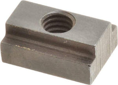 Gibraltar - 5/16-18 Tapped Through T Slot Nut - 3/8" Slot Width, 5/8 x 1/4" Base Width x Height, 7/8 x 3/8" OAL x Height - First Tool & Supply