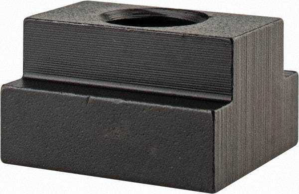 Gibraltar - 5/8-11 Tapped Through T Slot Nut - 11/16" Slot Width, 1-1/8 x 7/16" Base Width x Height, 1-1/4 x 3/4" OAL x Height - First Tool & Supply