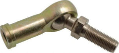 Alinabal - 7/16" ID, 1-1/8" Max OD, 3,800 Lb Max Static Cap, Spherical Rod End - 7/16-20 LH, 5/8" Shank Diam, 1-1/16" Shank Length, Steel with Molded Nyloy Raceway - First Tool & Supply