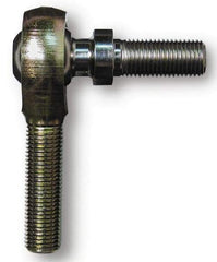 Alinabal - 3/8" ID, 1" Max OD, 3,250 Lb Max Static Cap, Spherical Rod End - 3/8-24 LH, 0.562" Shank Diam, 1-1/4" Shank Length, Steel with Molded Nyloy Raceway - First Tool & Supply