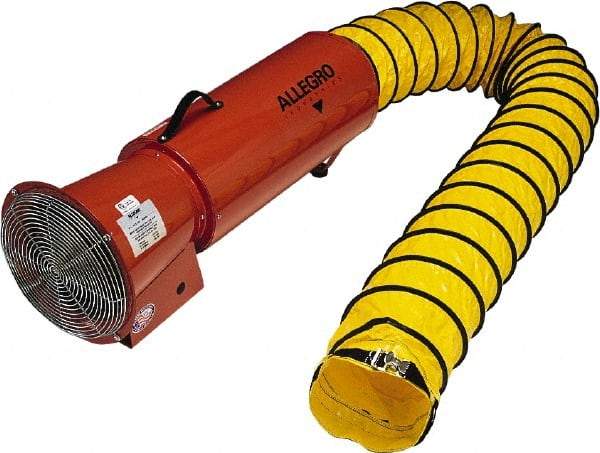 Allegro - 1,275 CFM, Electrical AC Axial Blower Kit - 8 Inch Inlet/Outlet, 0.33 HP, 120 Max Voltage Rating - First Tool & Supply