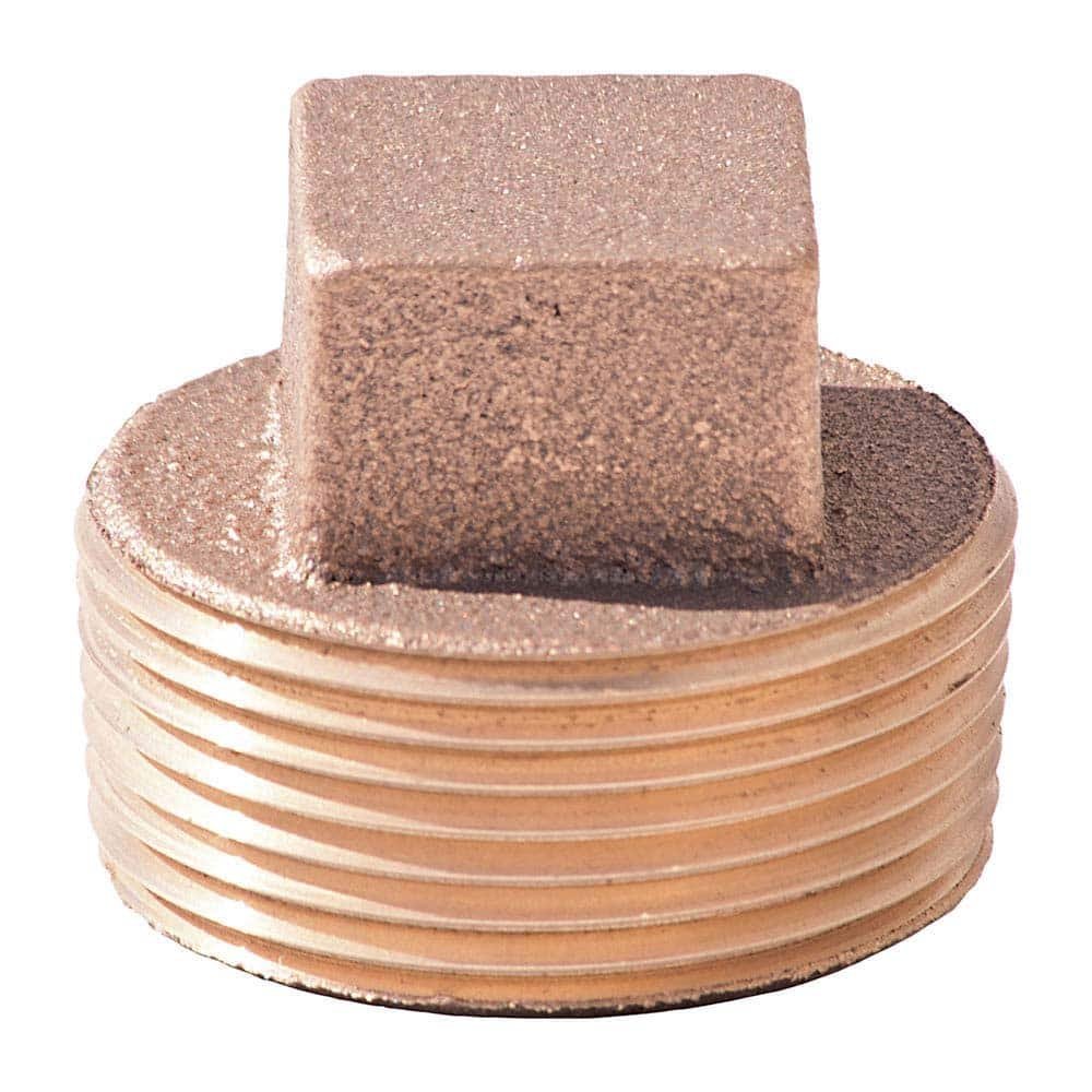 Merit Brass - Brass & Chrome Pipe Fittings Type: Square Head Plug Fitting Size: 1 - First Tool & Supply