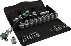 Wera - 1/2" Drive Standard Socket Set - 3/8 to 13/16" - First Tool & Supply