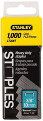 Stanley - 5/16" Wide Galvanized Steel Cable Staples - 3/8" Leg Length - First Tool & Supply