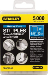 Stanley - 27/64" Wide Galvanized Steel Heavy Duty Power Crown Staples - 3/8" Leg Length - First Tool & Supply