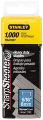 Stanley - 27/64" Wide Galvanized Steel Heavy Duty Power Crown Staples - 5/16" Leg Length - First Tool & Supply