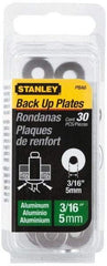 Stanley - Size 6, 1/2" Rivet Diam, Aluminum Round Blind Rivet Backup Washer - 1/16" Thick - First Tool & Supply