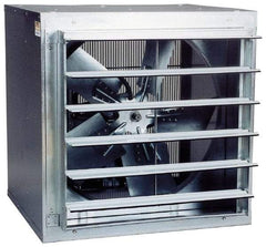 Fantech - 30" Blade, Belt Drive, 1 hp, 9,535 CFM, TEAO Exhaust Fan - 34-1/4" Opening Height x 34-1/4" Opening Width, 25-1/4" Deep, 208 to 220/440 Volt, 1 Speed, Three Phase - First Tool & Supply