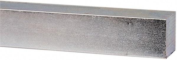 Made in USA - 12" Long x 1" High x 1" Wide, Zinc-Plated Undersized Key Stock - C1018 Steel - First Tool & Supply