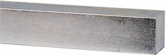 Made in USA - 12" Long x 1" High x 1" Wide, Zinc-Plated Undersized Key Stock - C1018 Steel - First Tool & Supply