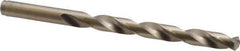 Cleveland - 5/16" 135° Cobalt Jobber Drill - Oxide/Gold Finish, Right Hand Cut, Spiral Flute, Straight Shank, 4-1/2" OAL, Split Point - First Tool & Supply