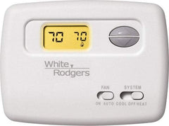 White-Rodgers - 45 to 90°F, 1 Heat, 1 Cool, Digital Nonprogrammable Thermostat - 20 to 30 Volts, Horizontal Mount, Manual Switch - First Tool & Supply