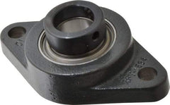 Browning - 1" ID, 4-7/8" OAL x 2-3/4" OAH 2-Bolt Flange - 1,651 Lb Static Cap, 2,801 Lb Dyn Cap, 3-57/64" Btw Mnt Hole Ctrs, Cast Iron - First Tool & Supply