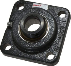 Browning - 1" ID, 3-3/4" OAL x 3-3/4" OAH 4-Bolt Flange - 1,651 Lb Static Cap, 2,801 Lb Dyn Cap, 2-3/4" Btw Mnt Hole Ctrs, Cast Iron - First Tool & Supply