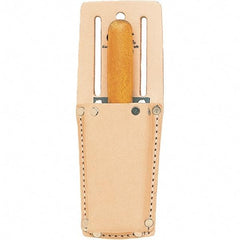 CLC - Knife Holster with 1 Pocket - Leather, Natural (Color), 2" Wide x 6" High x 1-1/4" Deep - First Tool & Supply