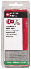 Porter-Cable - 18 Gauge 3/4" Long Brad Nails for Power Nailers - Grade 2 Steel, Galvanized Finish, Brad Head, Chisel Point - First Tool & Supply