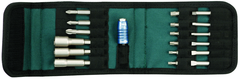 19 Piece - Slotted: 4.5-6.5mm Phillips: #1-3; Square #1-3; Torx® Insert: T10-T30. Nut Setters-Power 1/4"; 5/16"; 3/8" Magnetic - Quick Change Insert/Power Bit Belt Pack Set - First Tool & Supply