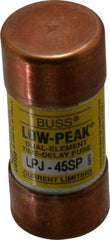 Cooper Bussmann - 300 VDC, 600 VAC, 45 Amp, Time Delay General Purpose Fuse - Fuse Holder Mount, 2-3/8" OAL, 100 at DC, 300 at AC (RMS) kA Rating, 1-1/16" Diam - First Tool & Supply