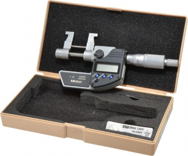 Mitutoyo - 1 to 2" Range, 0.00005" Resolution, Electronic Inside & Tubular Micrometer - First Tool & Supply