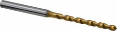 OSG - 4.30022mm 120° Vanadium High Speed Steel Jobber Drill - TiN Finish, Right Hand Cut, Spiral Flute, Straight Shank, 91mm OAL, Standard Point - First Tool & Supply