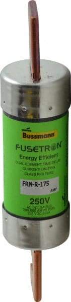 Cooper Bussmann - 125 VDC, 250 VAC, 175 Amp, Time Delay General Purpose Fuse - Bolt-on Mount, 7-1/8" OAL, 20 at DC, 200 (RMS) kA Rating, 1-9/16" Diam - First Tool & Supply