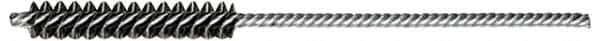 Weiler - 1-1/2" Long x 3/16" Diam Steel Hand Tube Brush - Single Spiral, 7" OAL, 0.003" Wire Diam, 3/32" Shank Diam - First Tool & Supply