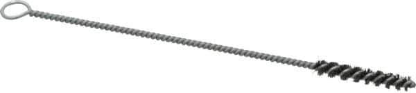 Weiler - 1-1/2" Long x 1/4" Diam Steel Hand Tube Brush - Single Spiral, 7" OAL, 0.006" Wire Diam, 3/32" Shank Diam - First Tool & Supply