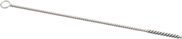 Weiler - 1" Long x 1/8" Diam Steel Hand Tube Brush - Single Spiral, 6" OAL, 0.003" Wire Diam, 3/32" Shank Diam - First Tool & Supply