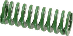 Dayton Lamina - 3/4" Hole Diam, 3/8" Rod Diam, 2" Free Length, Green Die Spring - 14.2 Lb Max Deflection, 0.8" Max Deflection, Light Duty, Chromium Vanadium Steel - First Tool & Supply