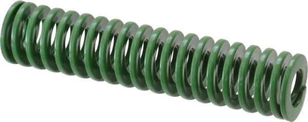 Dayton Lamina - 1" Hole Diam, 1/2" Rod Diam, 4-1/2" Free Length, Green Die Spring - 10.7 Lb Max Deflection, 1.8" Max Deflection, Light Duty, Chromium Vanadium Steel - First Tool & Supply