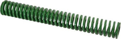 Dayton Lamina - 1" Hole Diam, 1/2" Rod Diam, 7" Free Length, Green Die Spring - 6.9 Lb Max Deflection, 2.8" Max Deflection, Light Duty, Chromium Vanadium Steel - First Tool & Supply