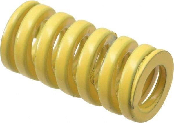 Dayton Lamina - 5/8" Hole Diam, 11/32" Rod Diam, 1-1/4" Free Length, Yellow Die Spring - 53.7 Lb Max Deflection, 0.31" Max Deflection, Extra Heavy Duty, Chromium Vanadium Steel - First Tool & Supply