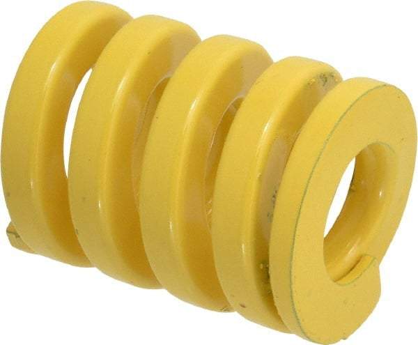 Dayton Lamina - 2" Hole Diam, 1" Rod Diam, 2-1/2" Free Length, Yellow Die Spring - 414 Lb Max Deflection, 0.63" Max Deflection, Extra Heavy Duty, Chromium Vanadium Steel - First Tool & Supply