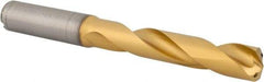 Kennametal - 33/64" 140° Solid Carbide Jobber Drill - Multilayer TiAlN Finish, Right Hand Cut, Spiral Flute, Straight Shank, 124mm OAL, Standard Point - First Tool & Supply