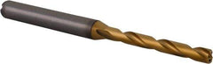 Kennametal - 4mm 140° Solid Carbide Jobber Drill - Multilayer TiAlN Finish, Right Hand Cut, Spiral Flute, Straight Shank, 74mm OAL, Standard Point - First Tool & Supply