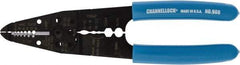 Channellock - 22 to 10 AWG Capacity Wire Stripper/Crimper - 8-1/4" OAL, Plastic Cushion Handle - First Tool & Supply