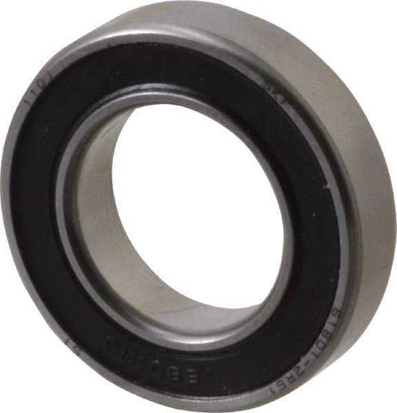 SKF - 12mm Bore Diam, 21mm OD, Double Seal Thin Section Radial Ball Bearing - 5mm Wide, 1 Row, Round Bore, 151 Lb Static Capacity, 321 Lb Dynamic Capacity - First Tool & Supply