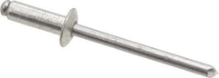 RivetKing - Size 66 Dome Head Aluminum Open End Blind Rivet - Aluminum Mandrel, 0.251" to 3/8" Grip, 3/8" Head Diam, 0.192" to 0.198" Hole Diam, 0.575" Length Under Head, 3/16" Body Diam - First Tool & Supply