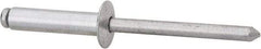 RivetKing - Size 610 Dome Head Aluminum Open End Blind Rivet - Aluminum Mandrel, 0.501" to 5/8" Grip, 3/8" Head Diam, 0.192" to 0.198" Hole Diam, 0.825" Length Under Head, 3/16" Body Diam - First Tool & Supply