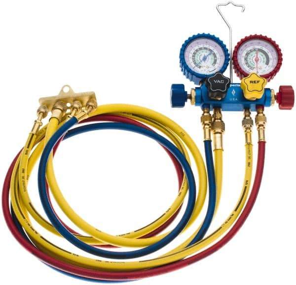 Imperial - 4 Valve Manifold Gauge - With 4 x 5' Hose - First Tool & Supply