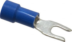 Made in USA - #6 Stud, 16 to 14 AWG Compatible, Fully Insulated, Crimp Connection, Standard Fork Terminal - First Tool & Supply