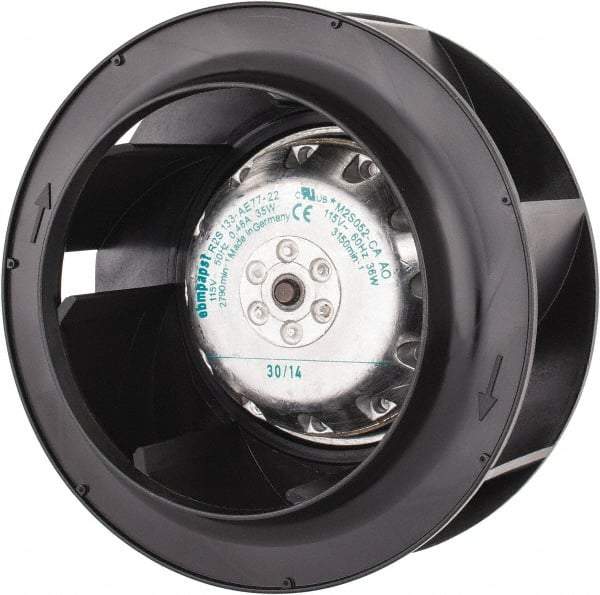 EBM Papst - Direct Drive, 170 CFM, Blower - 115 Volts, 3,150 RPM - First Tool & Supply