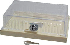 Value Collection - Plastic, Dual Base Thermostat Guard - 7-5/8" Inside Width x 2-1/8" Inside Depth x 4-1/4" Inside Height - First Tool & Supply