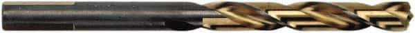 Irwin - 3/16" High Speed Steel Jobber Drill - Oxide/Gold Finish, Right Hand Cut, Spiral Flute, Round with Flats Shank, 3-1/2" OAL, Turbomax Point - First Tool & Supply