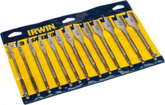 Irwin - 1/4 to 1", High Speed Steel Spade Drill Bit Set - First Tool & Supply